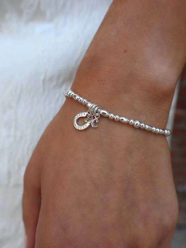 Horseshoe Letter Bracelet