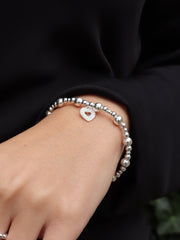 Sparkle Open Heart Popcorn Bracelet