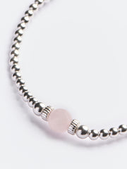 Penny Rose Quartz Bead Bracelet
