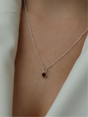 Garnet January Birthstone Necklace