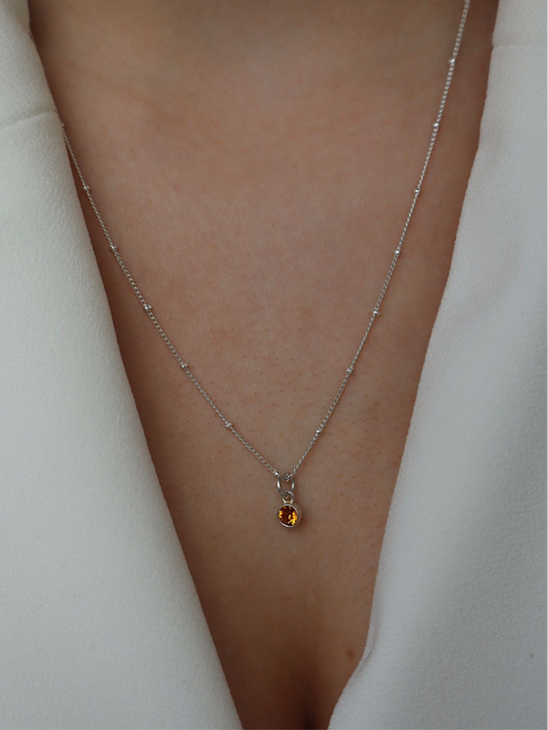 Topaz November Birthstone Necklace