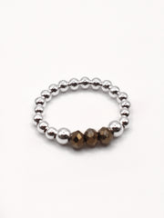 Golden Triple Bead Ring