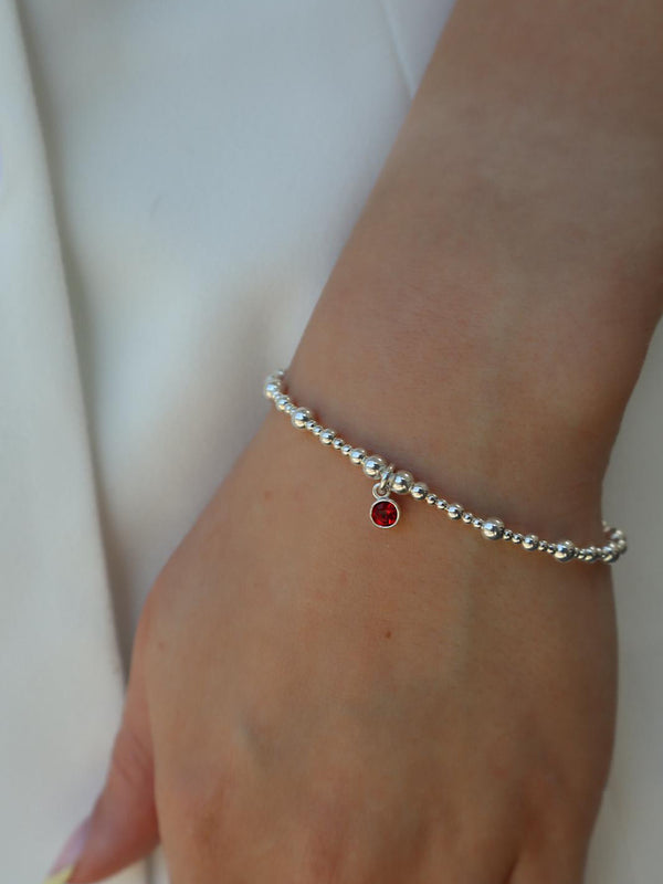 Ruby July Birthstone Bracelet