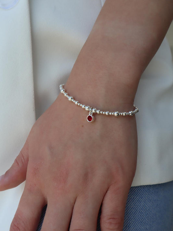 Garnet January Birthstone Bracelet