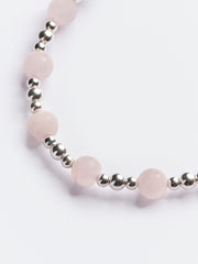 Florence Rose Quartz Popcorn Bracelet