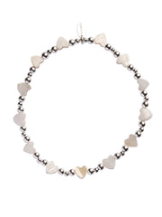 Luna Mother of Pearl Heart Anklet