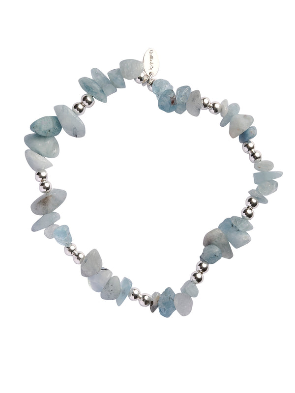 Aqua Marine Chip Anklet
