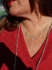 5 Sparkle Heart Necklace