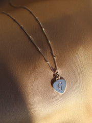 Engraved Initial Heart Necklace