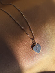 Engraved Initial Heart Necklace