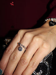 Engraved Popcorn Disc Ring