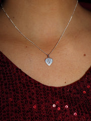 Engraved Initial Heart Necklace