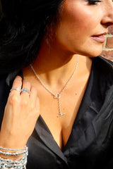Oval Mini Pull Through T Bar Necklace