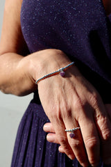 Sparkle Pink Heart Bracelet