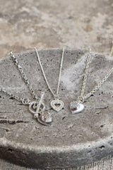 Double Sparkle Heart Necklace