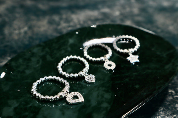 Sparkle Open Heart Ring