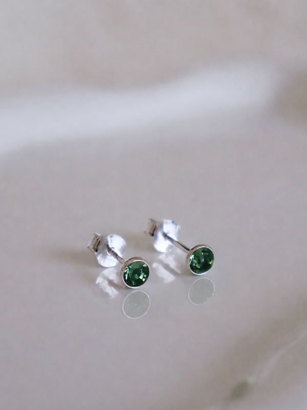 Emerald May Birthstone Stud Earrings