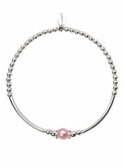 Blush Pippa Pearl Tube Bracelet