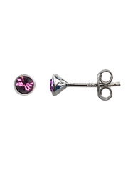 Amethyst February Birthstone Stud Earrings