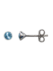 Aquamarine March Birthstone Stud Earrings