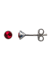 Ruby July Birthstone Stud Earrings
