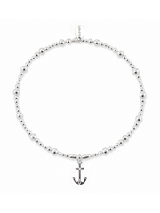 Anchor Mixed Bead Anklet