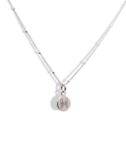 Engraved Initial Disc Necklace