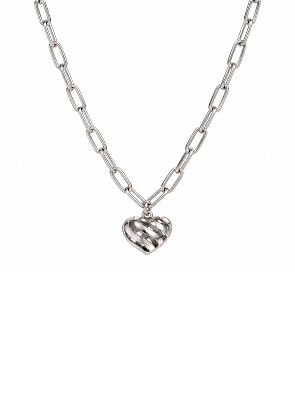 Sienna Swirl Heart Necklace