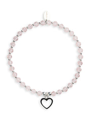 Cassie Pink Heart Bracelet
