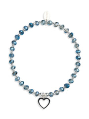Cassie Navy Heart Bracelet