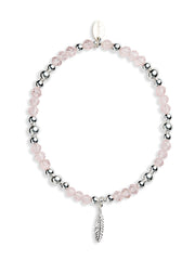Gabriella Pink Feather Bracelet
