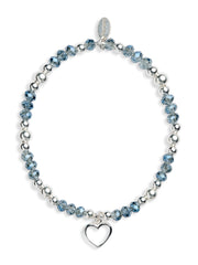 Gabriella Navy Heart Bracelet