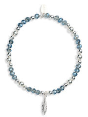 Gabriella Navy Feather Bracelet