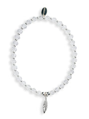 Cassie Clear Feather Bracelet