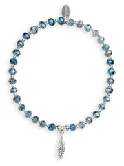 Cassie Navy Feather Bracelet