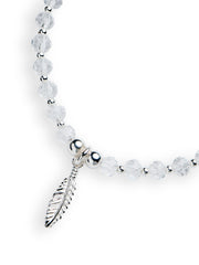 Cassie Clear Feather Bracelet