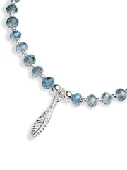 Cassie Navy Feather Bracelet