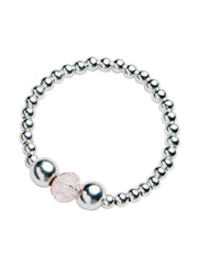 Pink Glass Bead Ring