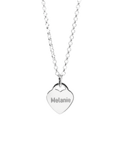 Double Side Engraved Heart Necklace
