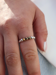 Golden Triple Bead Ring