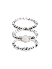 Rock Crystal Ring Stack