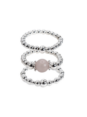 Rose Quartz Ring Stack