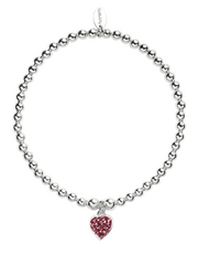 Sparkle Pink Heart Bracelet