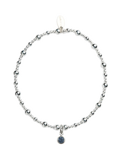 Blue Zircon December Birthstone Bracelet