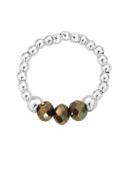 Golden Triple Bead Ring