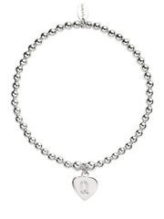 Engraved Initial Heart Bracelet