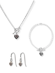 Sparkle Silver Heart Gift Set