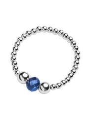 Midnight Glass Bead Ring