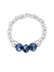 Midnight Triple Bead Ring