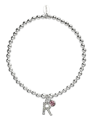Sparkle Letter Bracelet with Birthstone